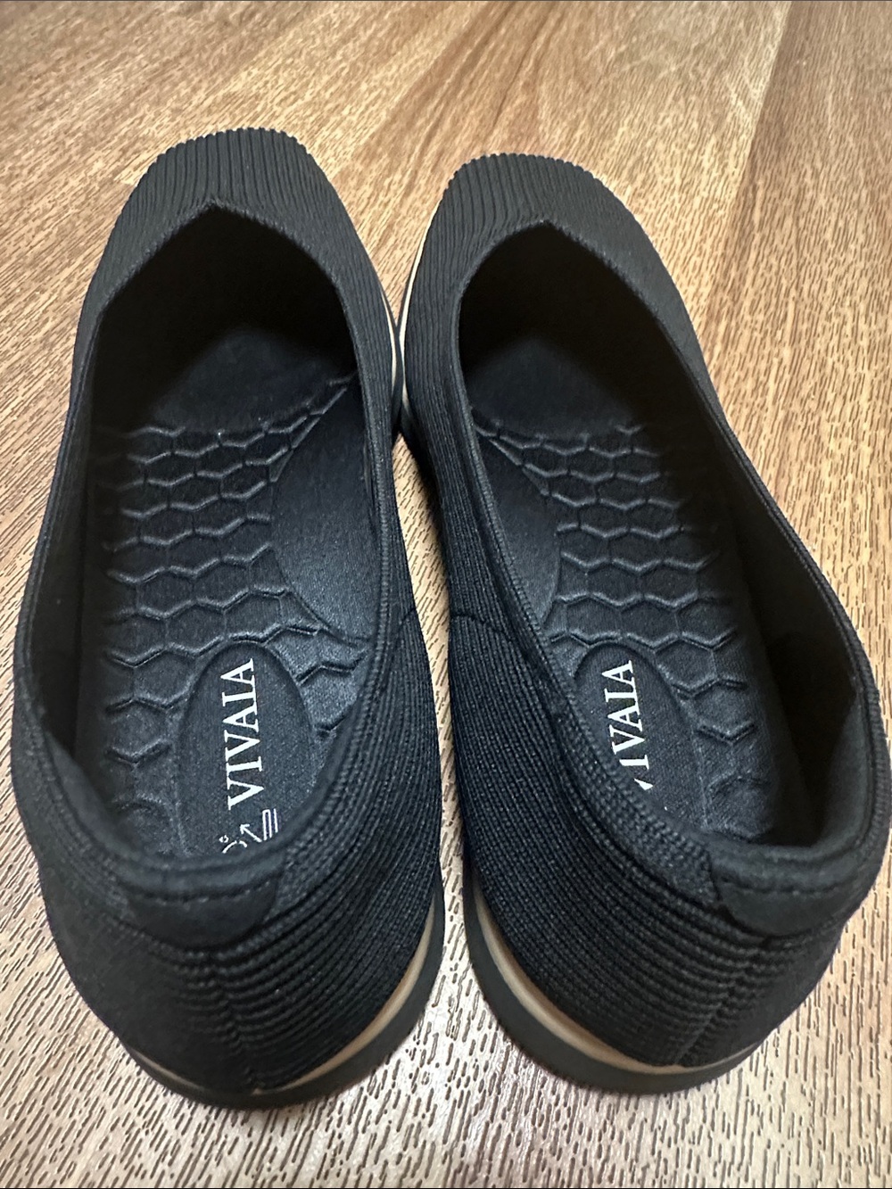 VIVAIA Square Toe All Day Standing Mabel Black Mesh Comfort Flats size 39.5 8.5 - Picture 6 of 6